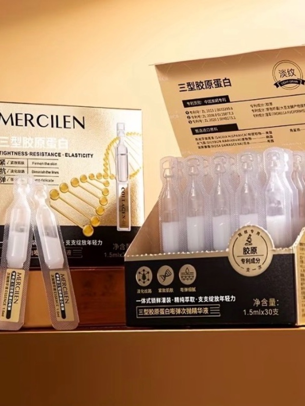COLLAGEN TYPE III POP SERUM SKINCARE with PLANT SQUALENE -White